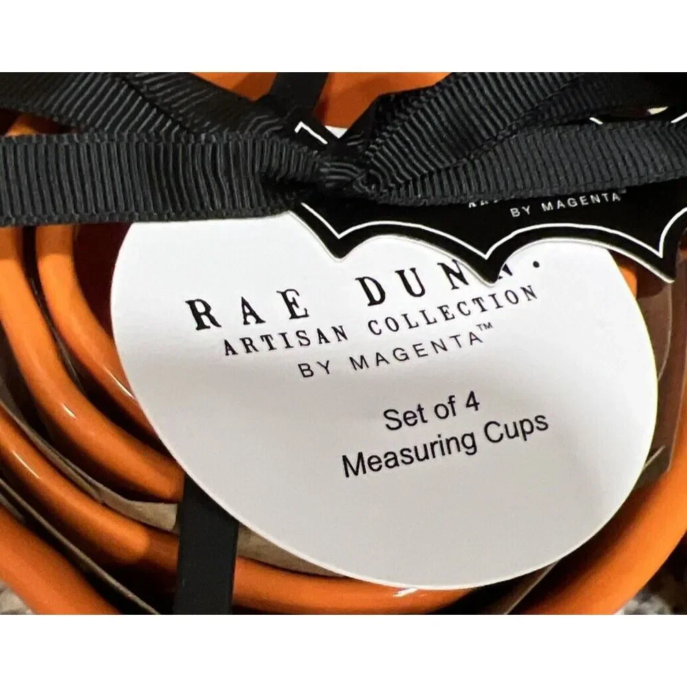 Rae Dunn Halloween Pumpkin Trick Or Treat Nesting Measuring‎ Cups New 2024